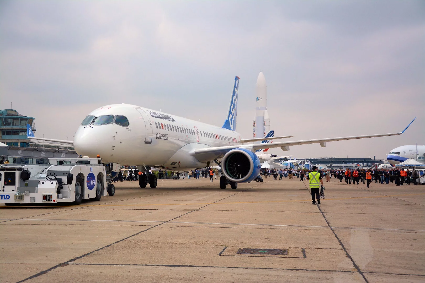 Canadian plane-maker Bombardier launched its C-Series passenger jets at the 2015 Paris International Air Show