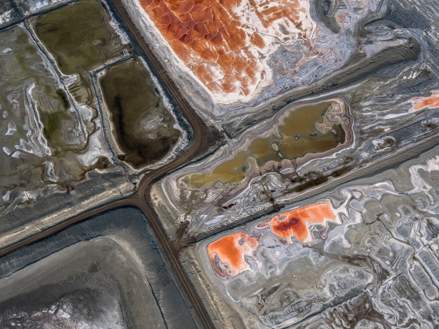 Owens lake salt pattern