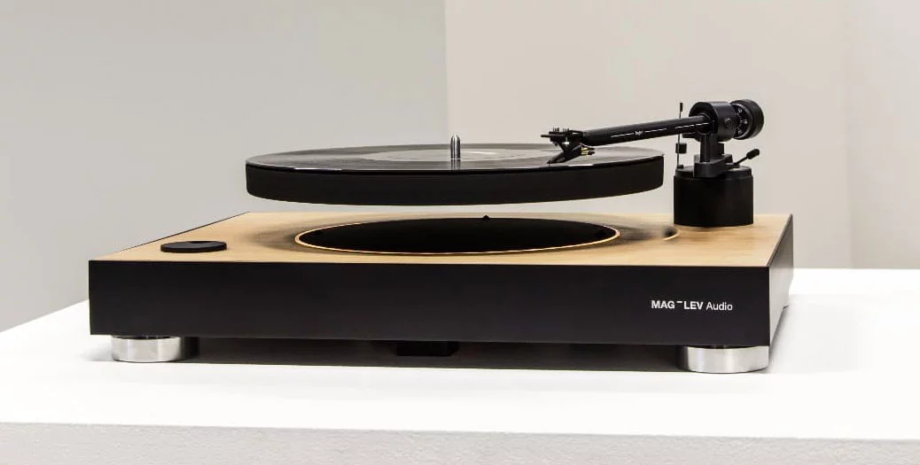 The First Levitating Turntable from Mag-Lev Audio floats your vinyl using magnets and electromagnetic coils