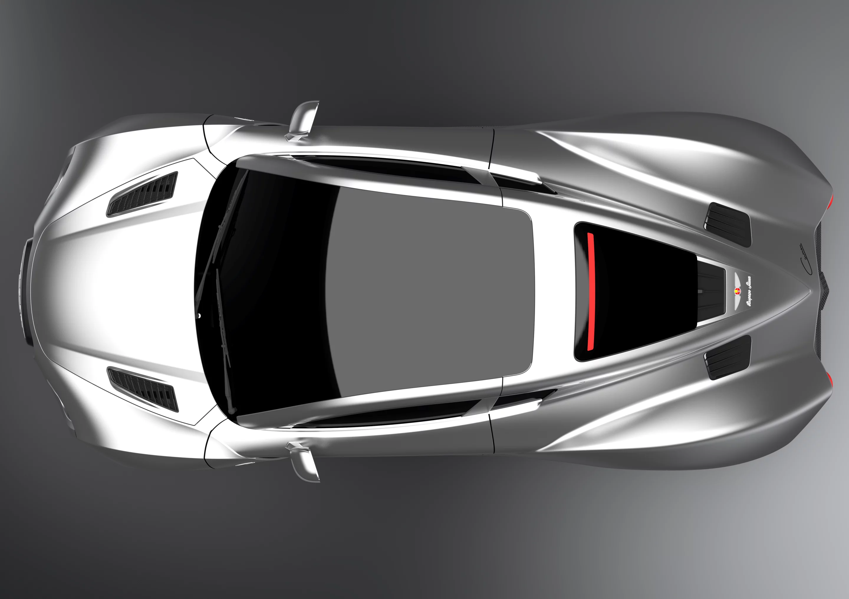 From above, it looks like a rolling Batman logo