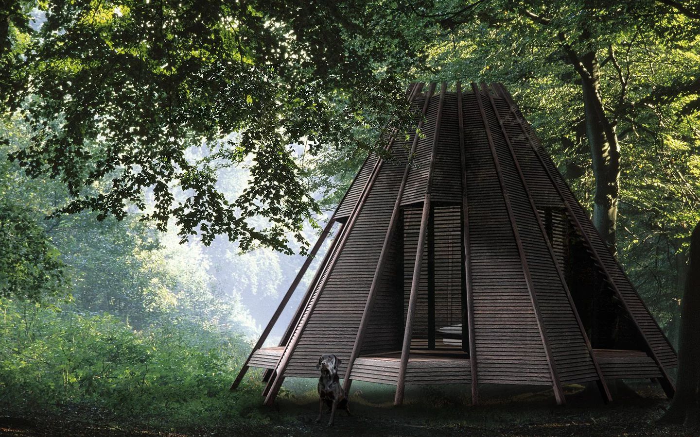 Designer Antony Gibbon drew upon the wigwam for inspiration while designing the Nook
