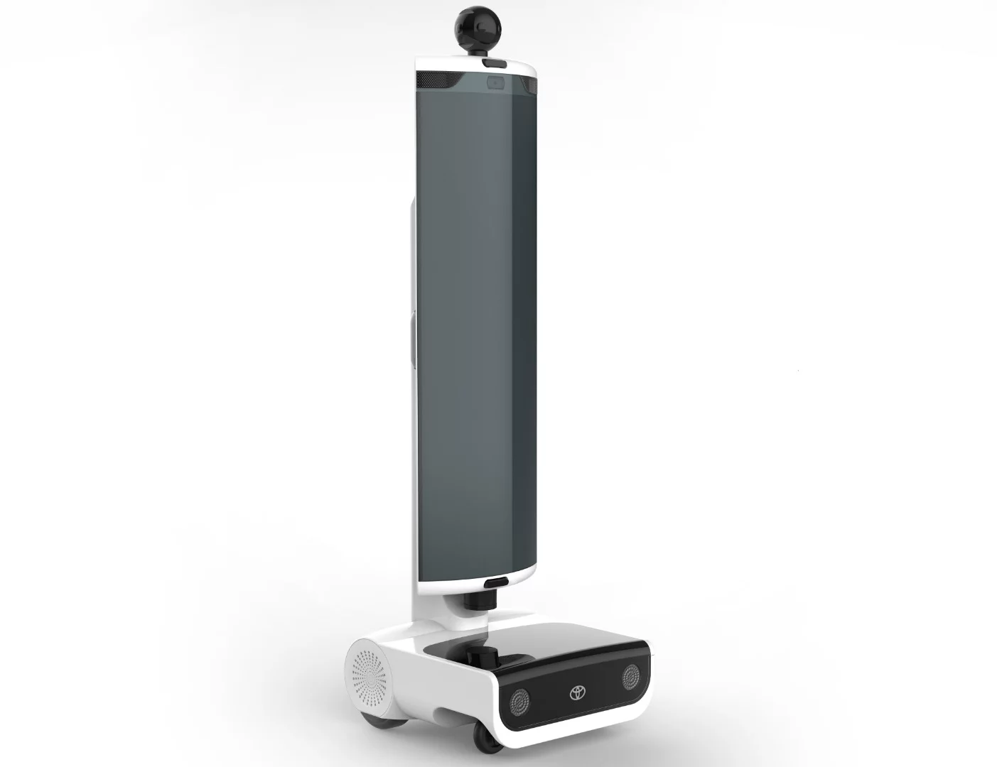 The T-TR1 has a huge display topped by a camera, and it will serve as a virtual mobility or telepresence robot