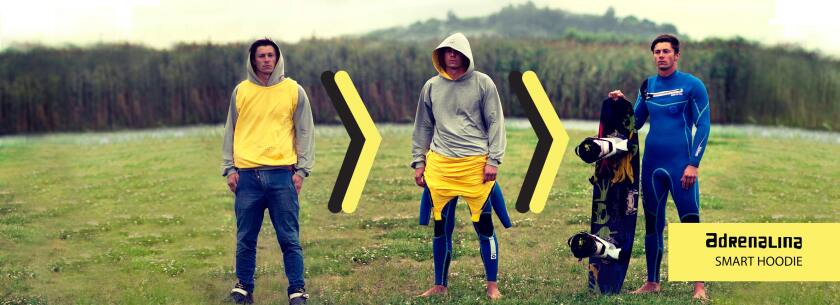 Flip the vest-like outer layer and change in comfort