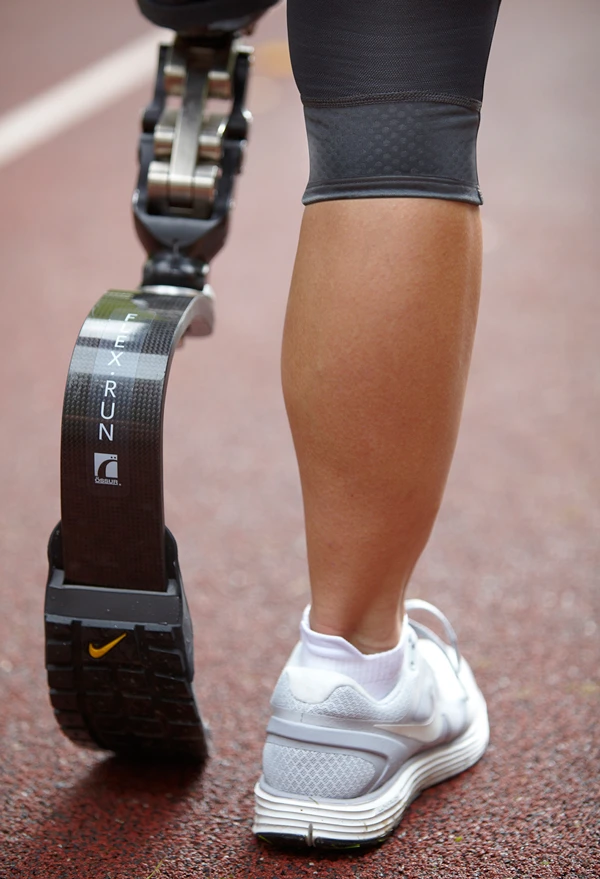 The Nike Sole is an attachment designed for use with Ossur's Flex-Run carbon fiber running blades