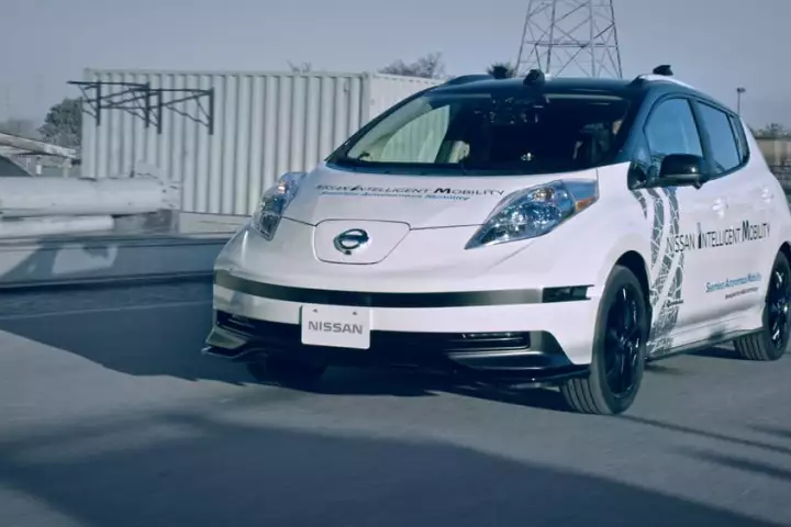 A Nissan Autonomous Drive Technology demonstrator vehicle