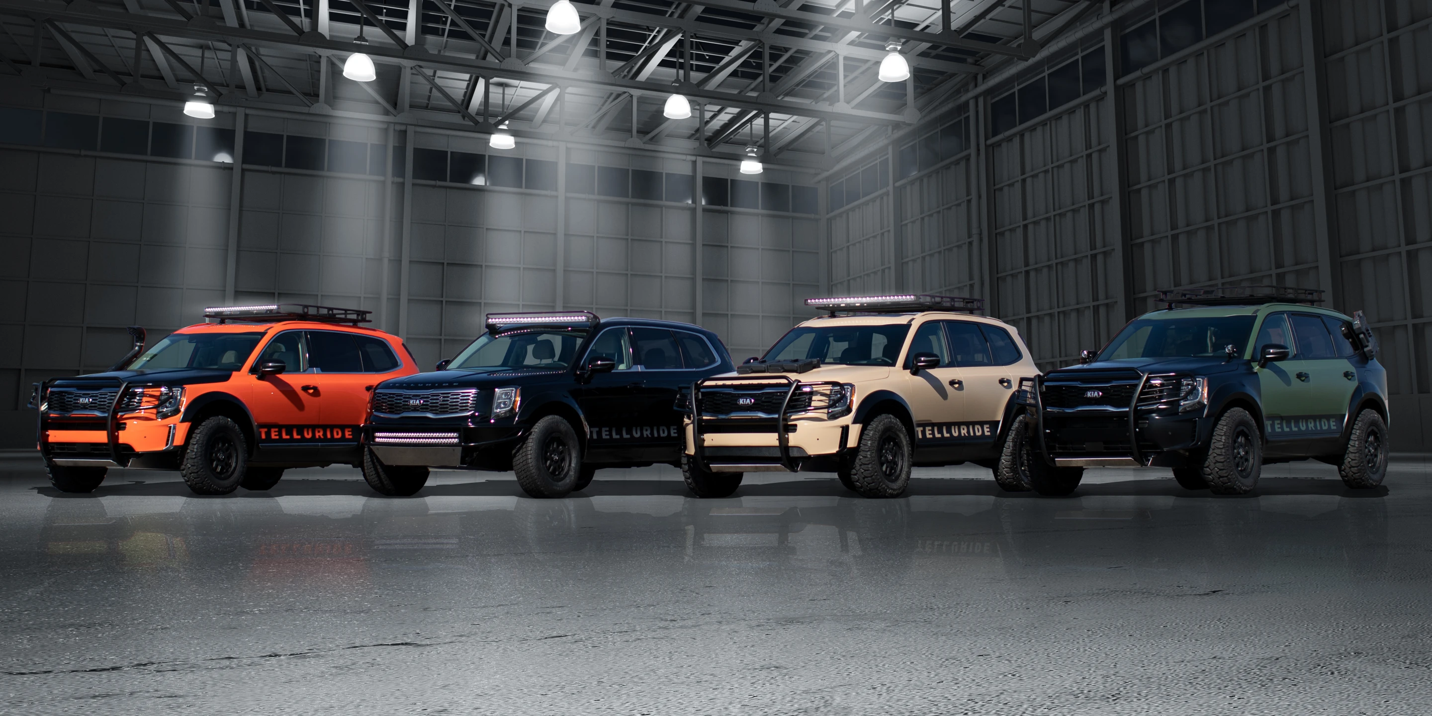 Kia shows several ruggedized looks for its soon-to-be-released Telluride
