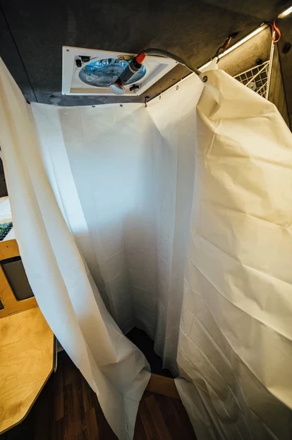 Kimbo squeezes a shower into its truck camper