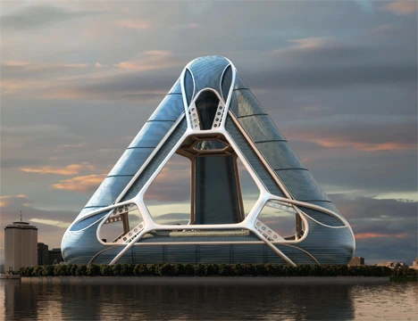 The New Orleans Arcology Habitat (NOAH) concept for the banks of the Mississippi