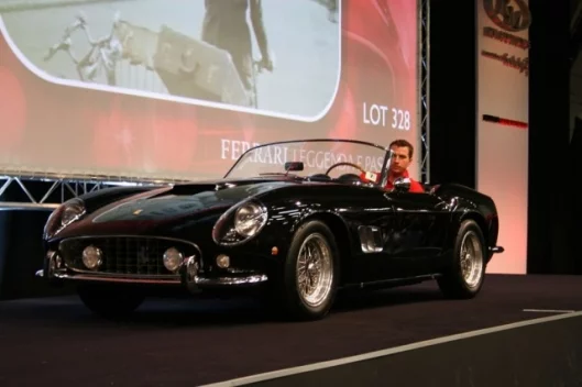 Anticipation climbs as the 1961 Ferrari 250 GT SWB California Spyder formerly owned by James Coburn comes to the auction block. Image: RM Auctions