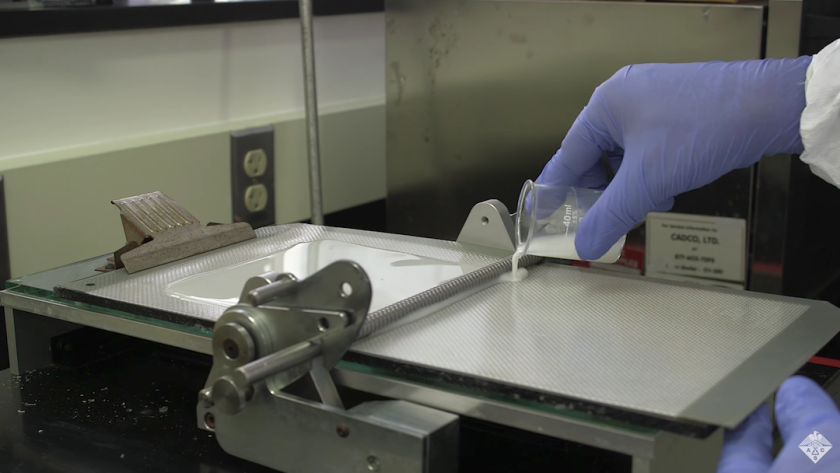 The casein-based film could be used to wrap food, or as a spray to keep cereal and cardboard packaging dry