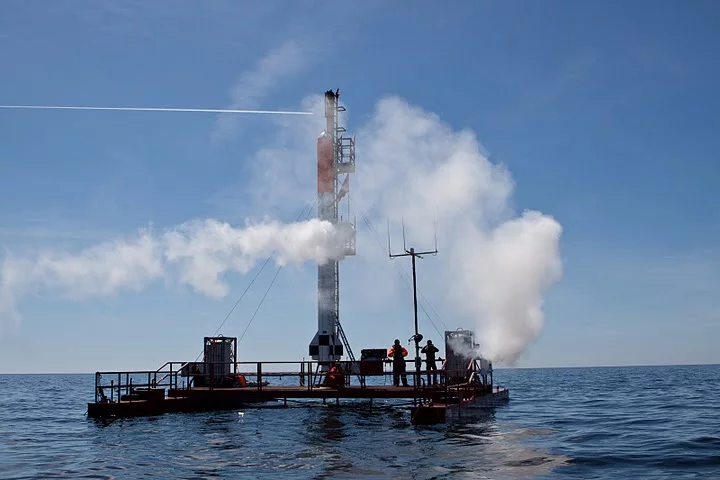 The world's smallest crewed spacecraft, built in Denmark, was successfully test-launched from the Baltic Sea last week (Photo: Copenhagen Suborbitals)