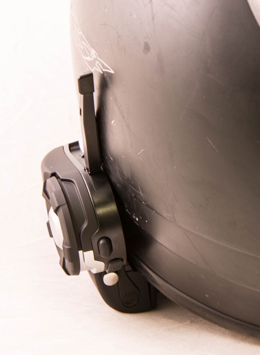 Sena 20S mounted on an RSF full face helmet