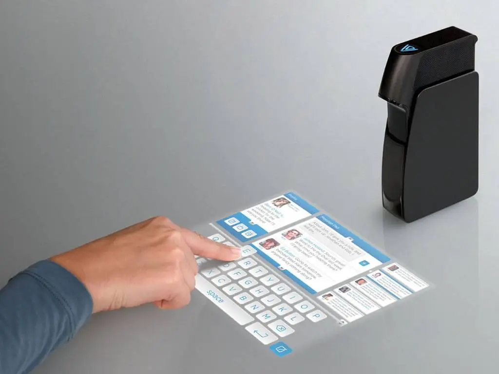 Light Touch transforms a projected image into a virtual 10-inch touch screen