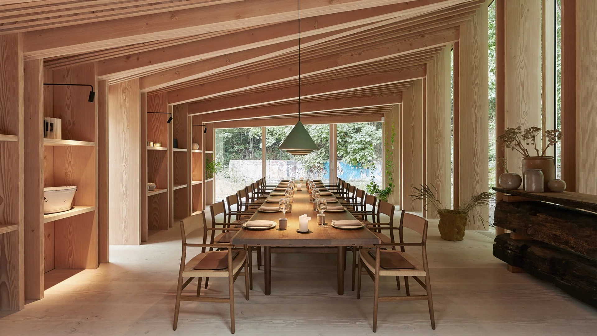 The noma restaurant's layout means that the chefs are put on center stage, allowing diners to see what goes on in the kitchen