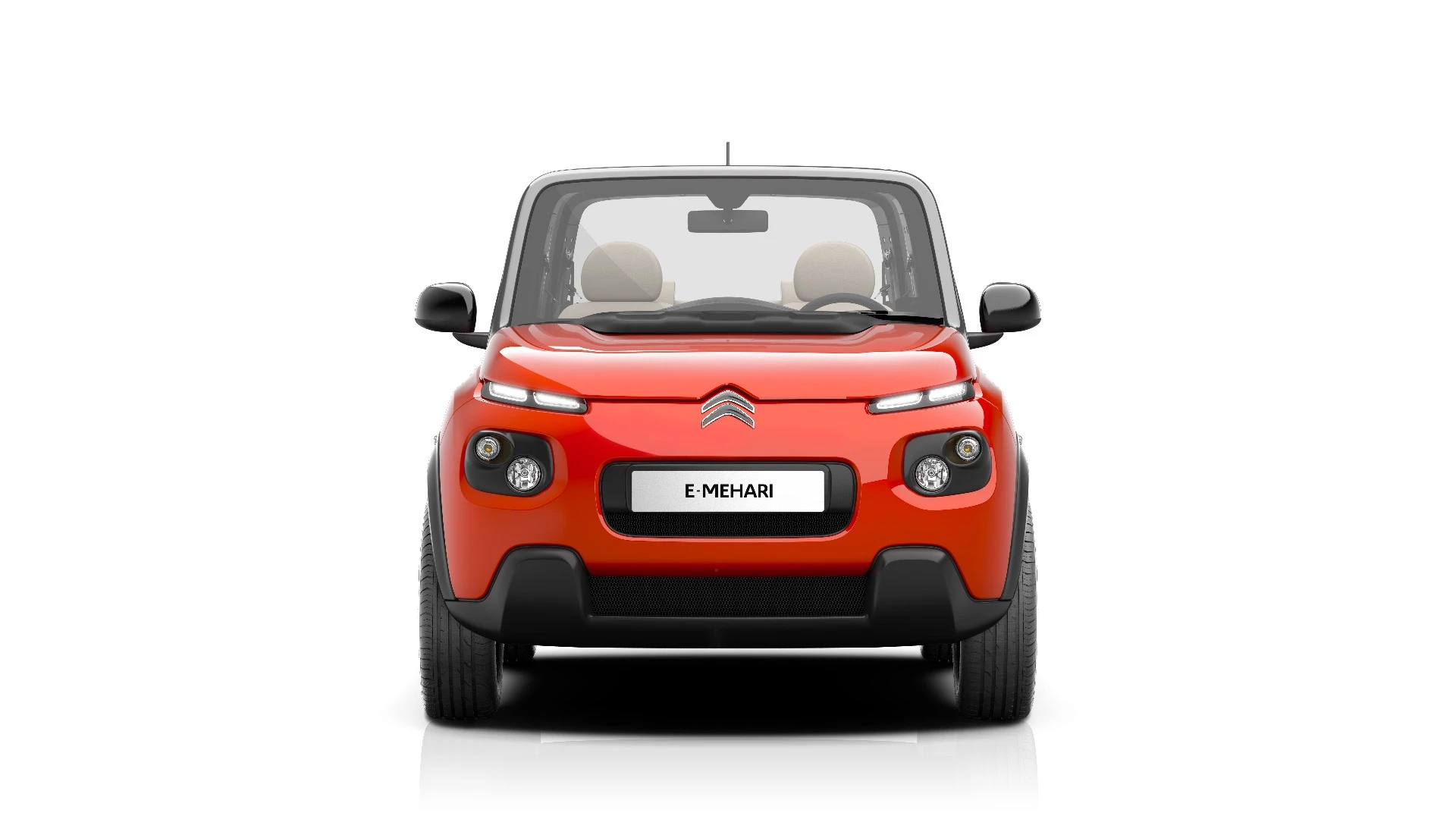 The all-new E-Mehari is powered by a 50-kW motor