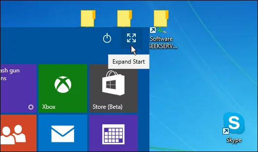 Expand or shrink the Start menu