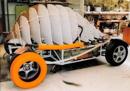 The Zooop takes shape in the garage of the Courrèges home