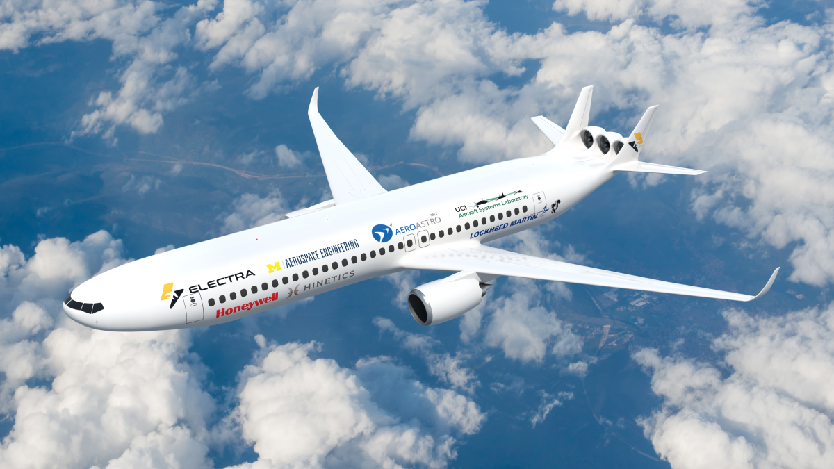 "Double-bubble" hybrid airliner concept uses electric fans to cut drag
