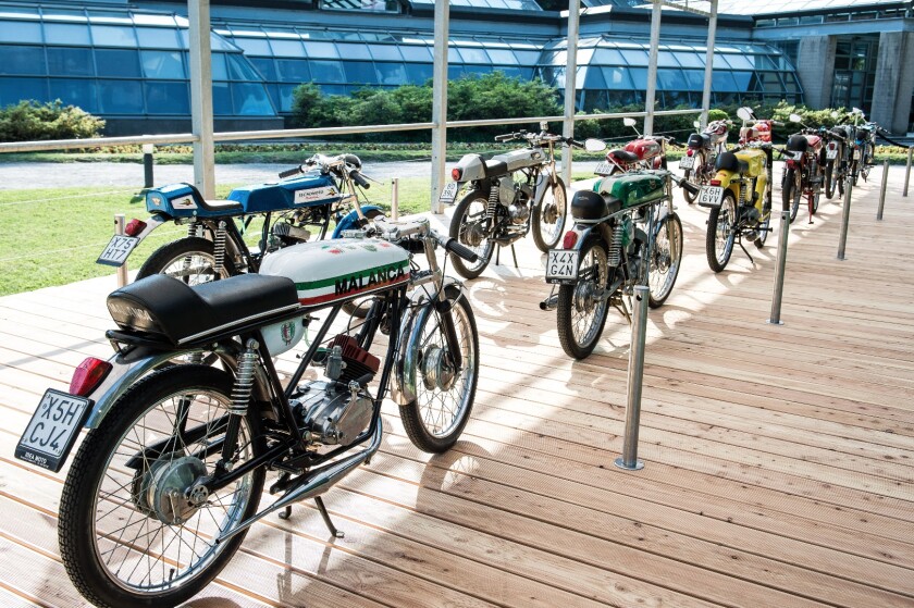 A special exhibition at Villa d'Este this year was dedicated to Italian motorcycles powered by 50cc engines. It is no accident that the world motorcycle racing championships had a 50cc class during the 1960s and 1970s due to the popularity of the class with teenagers across Europe but in Italy and Spain in particular.