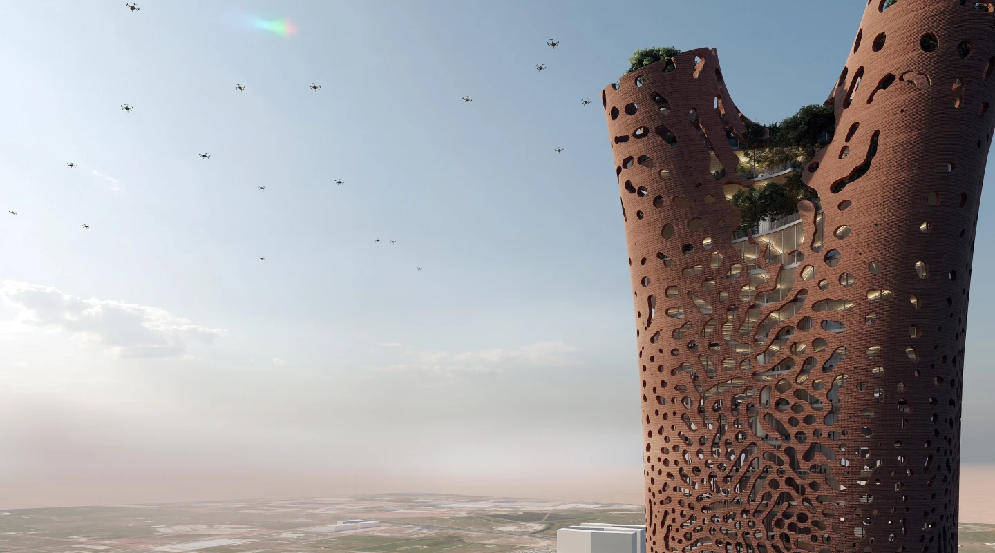 The WAFX Award celebrates proposals that aim to tackle global challenges. This year's winner is BAD - Built by Associative Data + Guallart Architects with The Tower of Life, which is imagined for Senegal, Africa