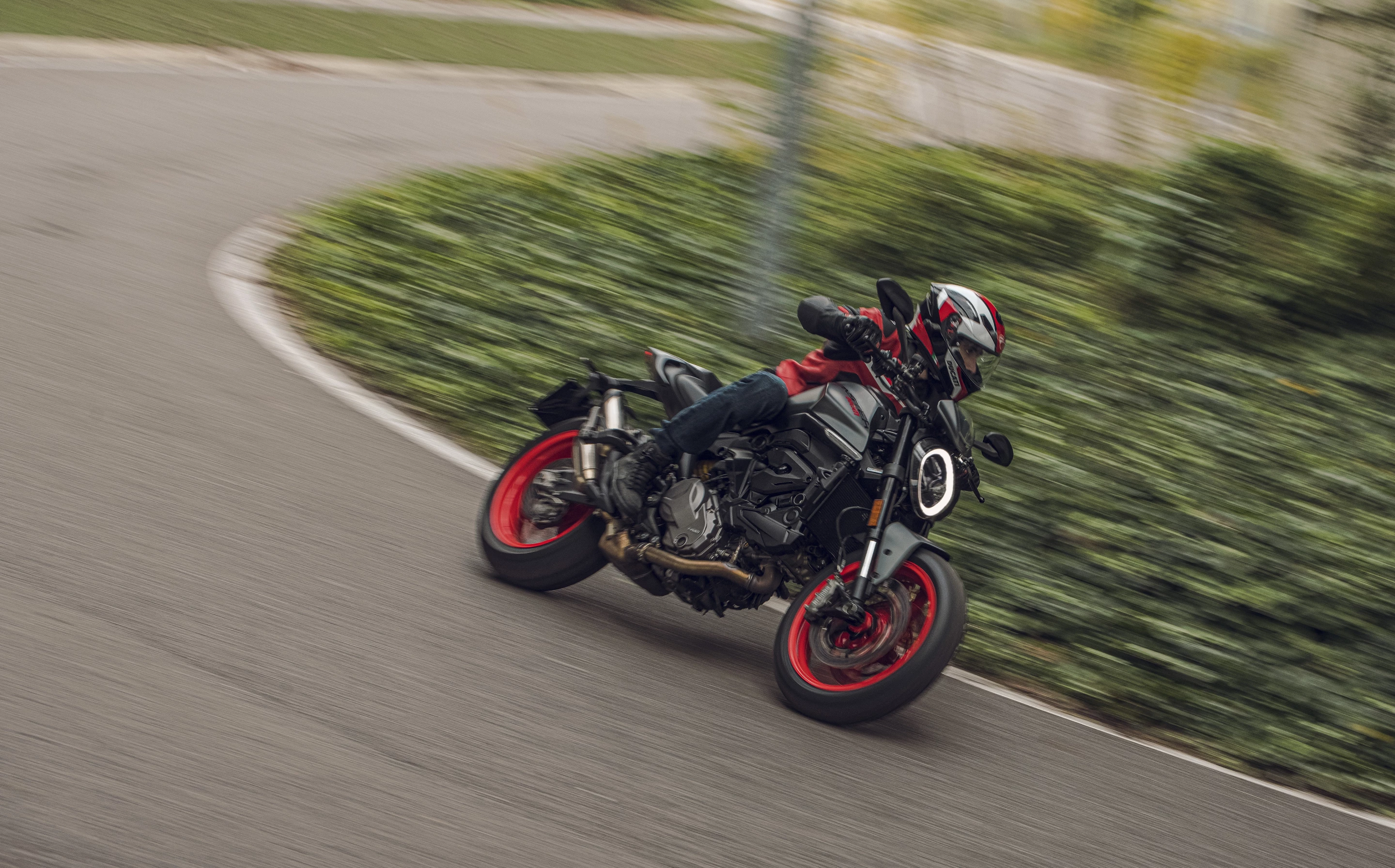 The 2021 Ducati Monster Plus in action