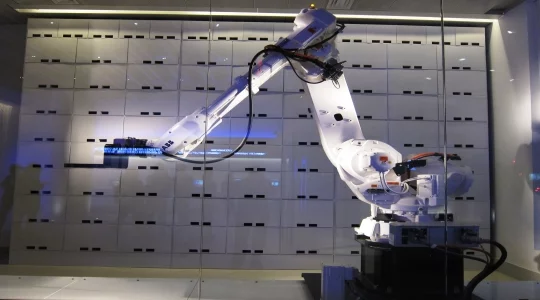Yotel New York features the world's first hotel robotic luggage handler (Image: Yotel)