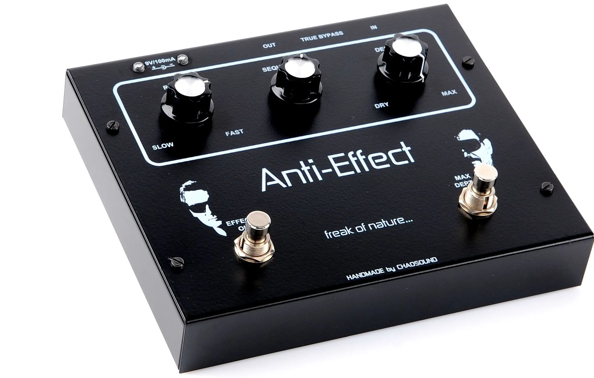 The Anti-Effect pedal from Poland's Chaosound imitates electroacoustic track damage for a precision-controlled broken guitar sound
