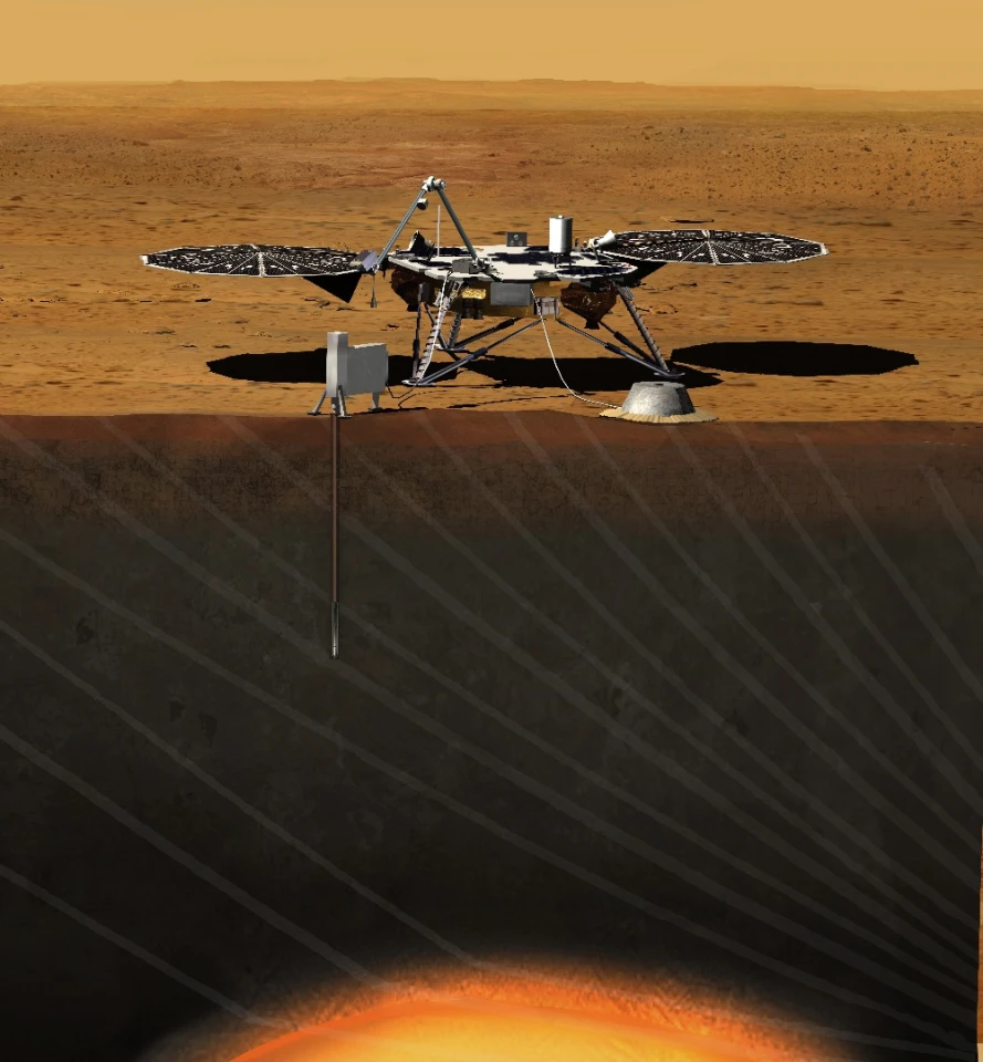 Artist's concept of InSight on Mars