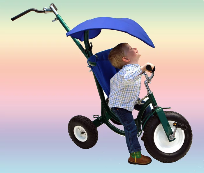 The BananaHama Mini tricycle, which can also be used as a stroller