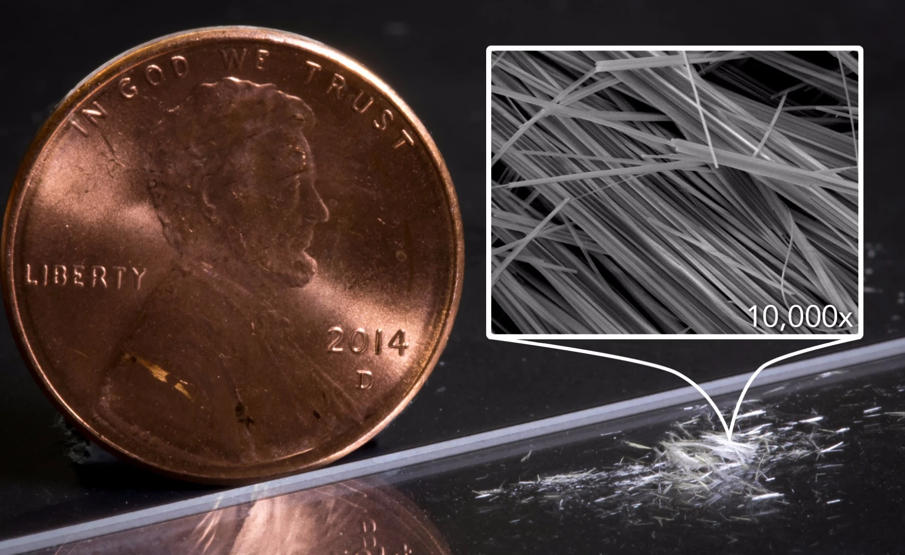 When tens of thousands of the new diamondoid nanowires created by Stanford University and SLAC are clumped together, they are visible to the naked eye