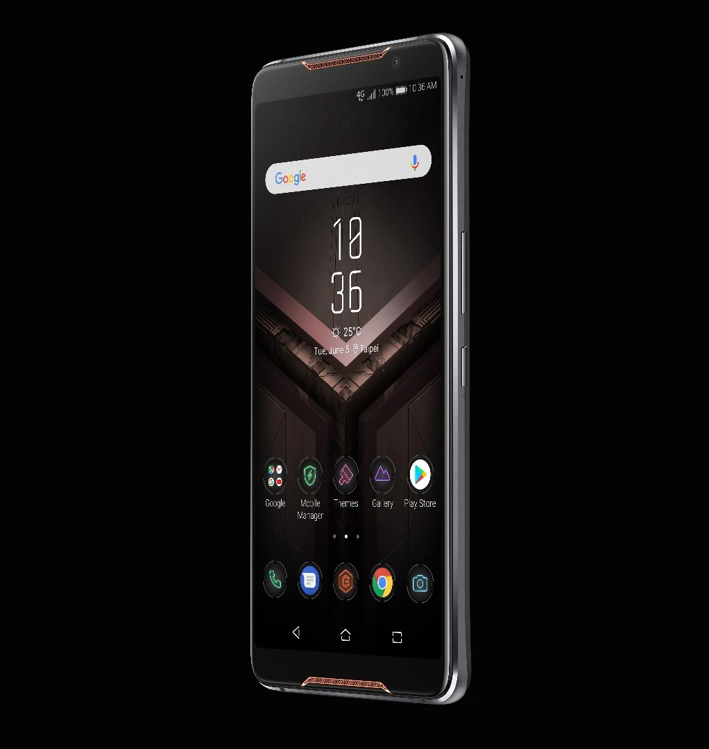 The ROG Phone's AMOLED display boasts a 90 Hz refresh rate with the promise of a 1 ms pixel response time