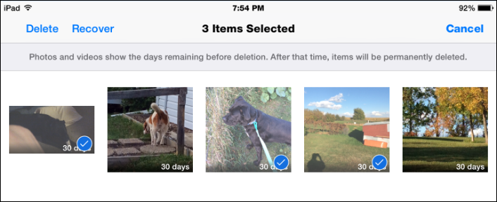 Permanently delete photos from Recently Deleted