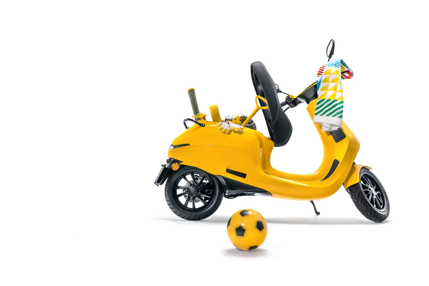 Storage capacity under the seat of the AppScooter is reported to be 2.2 cubic feet