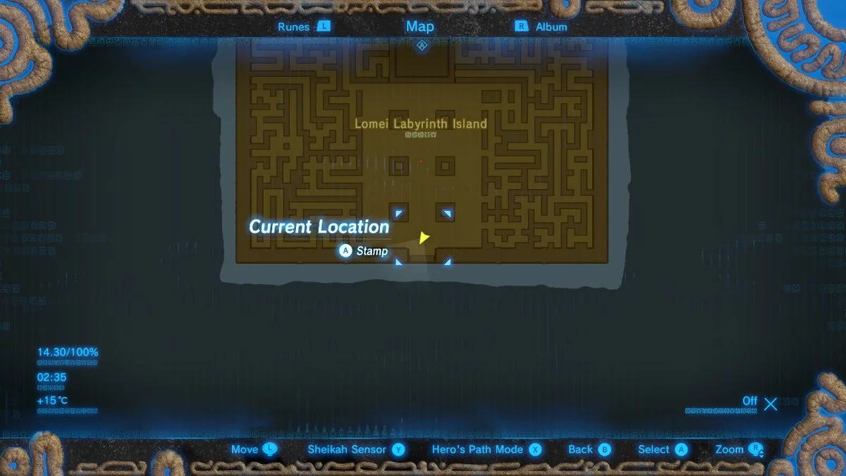 Head for the far wall.