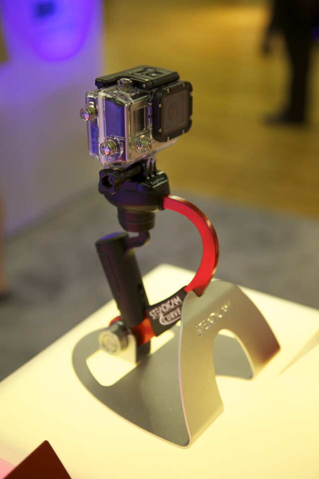 The Curve weighs half a pound (227 g), comes in five colors, and works with all generations of Hero
