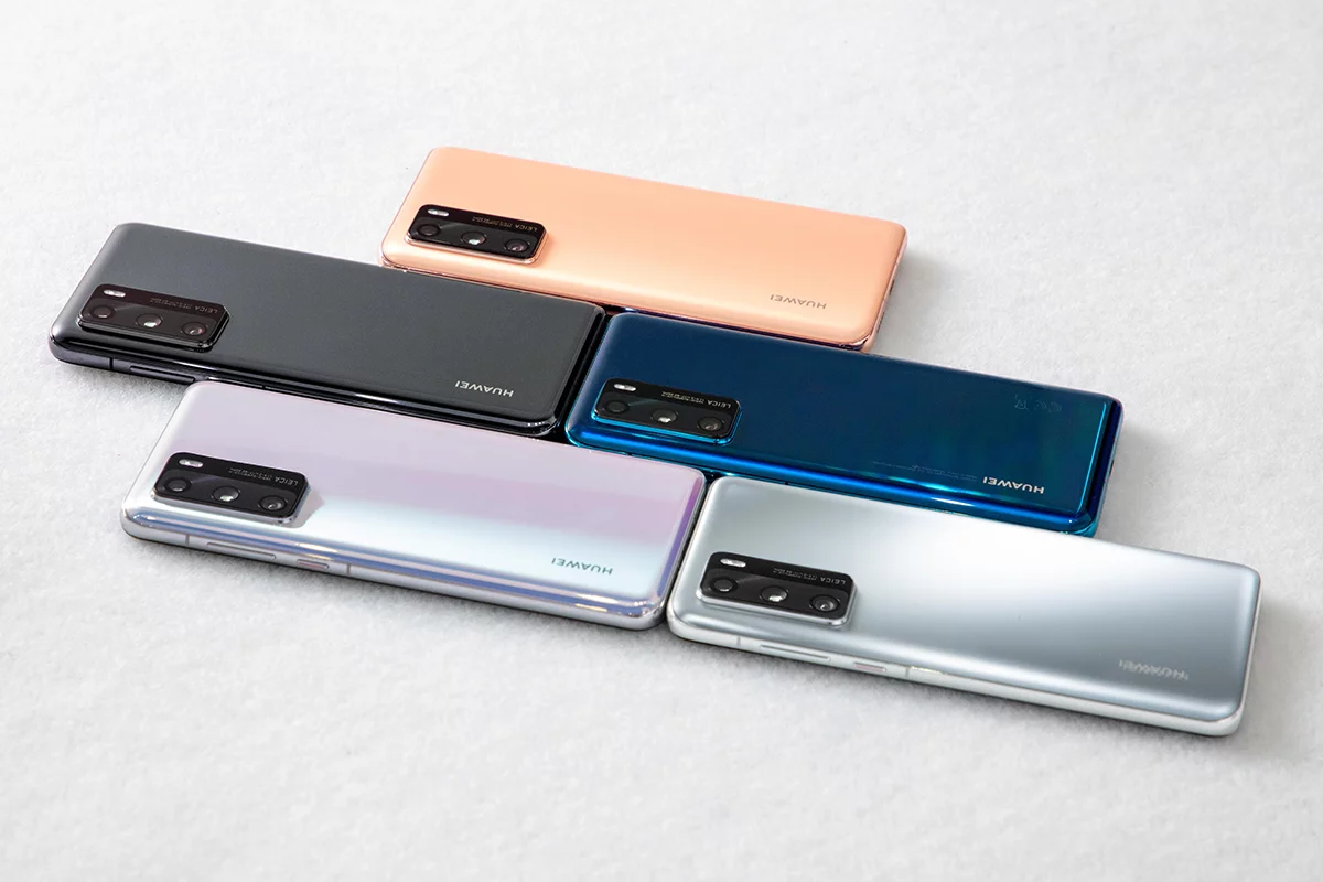 The new Huawei P40 phones come in five colors