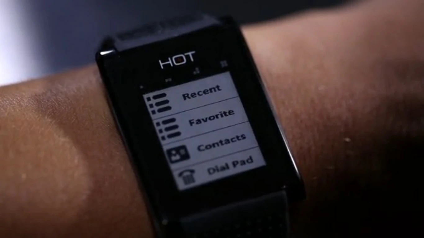 HOT Watch is a new smartwatch with a directional speaker and microphone embedded in the wrist, allowing the wearer to answer phone calls by cupping their hand to their ear