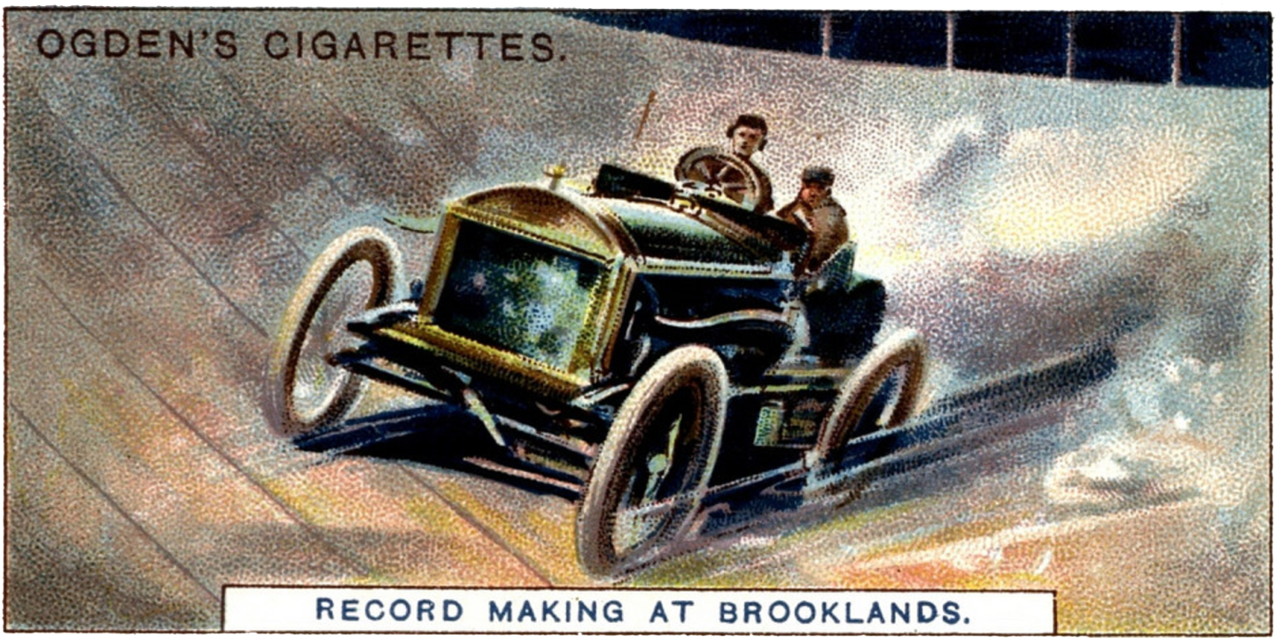 Napier's lead driver in 1908 was Frank Newton and on February 19, 1908, Newton used a 60hp Napier at Brooklands to take the 50-mile, 100-mile, 150-mile, one hour and two hour records. In the hour Newton covered 85 miles 555 yards, giving him a new record at 85.32 mph (137.3 km/h).