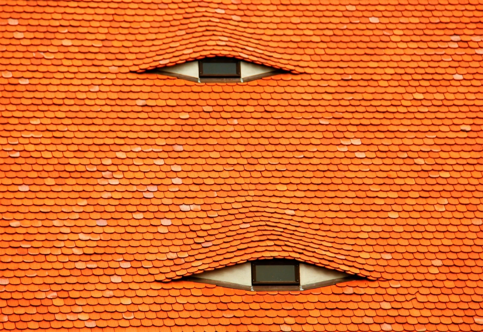 Eyes in a roof in Nuremberg, Germany