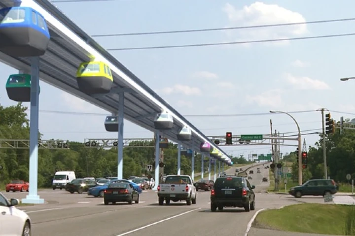 A solar-powered, suspended, individual carriage rail system called J-Pods is soon to be built and tested in Secaucus, New Jersey