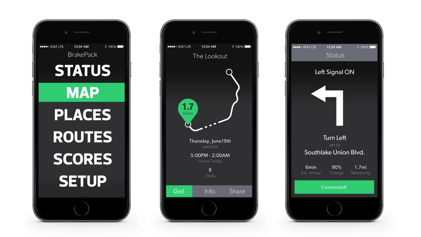 Commands to the smart backpack can be issued either through an app, or by touching the shoulders of the pack
