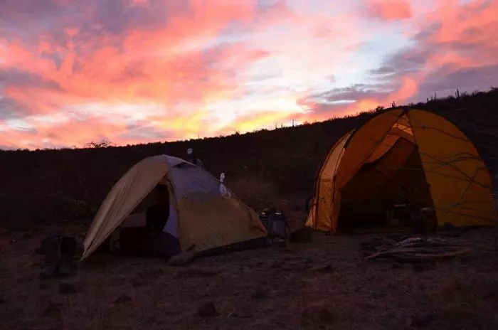 Setup is said to be quick, and involves a three-pole construction process