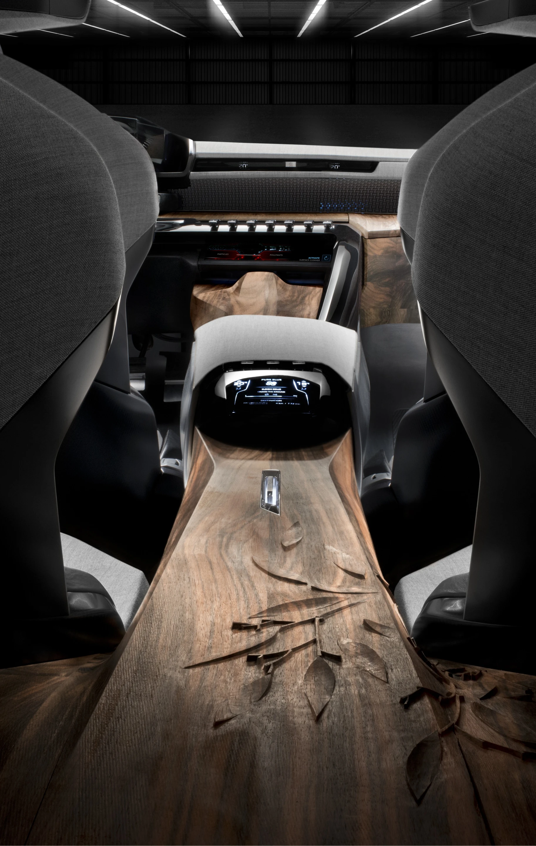 The wood includes Chinese-influenced lion and bamboo patterning
