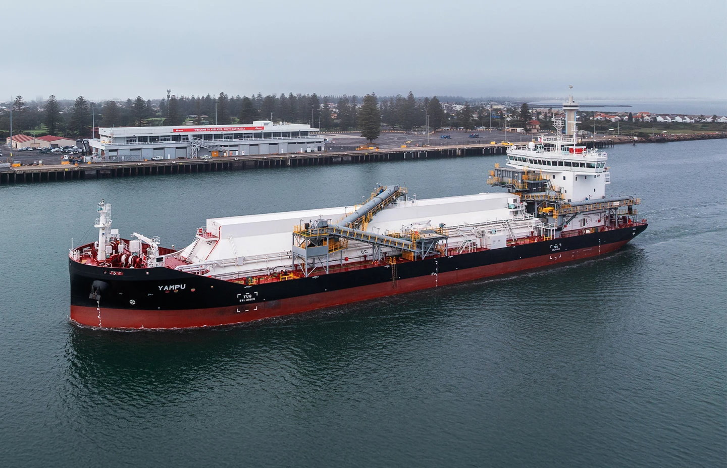 The hybrid bulk freighter has a grueling schedule of 227 round-trips a year carrying heavy cargos of limestone
