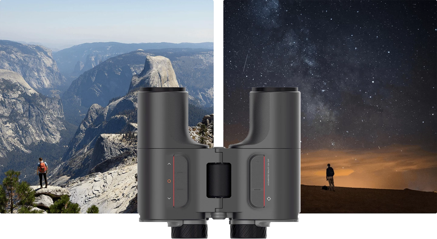 The Envision binoculars help users explore the land by day and the sky at night