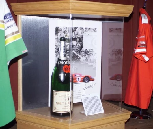 That bottle still holds pride of place in Ford's racing museum and was one of the focal points of Ford's centenary.