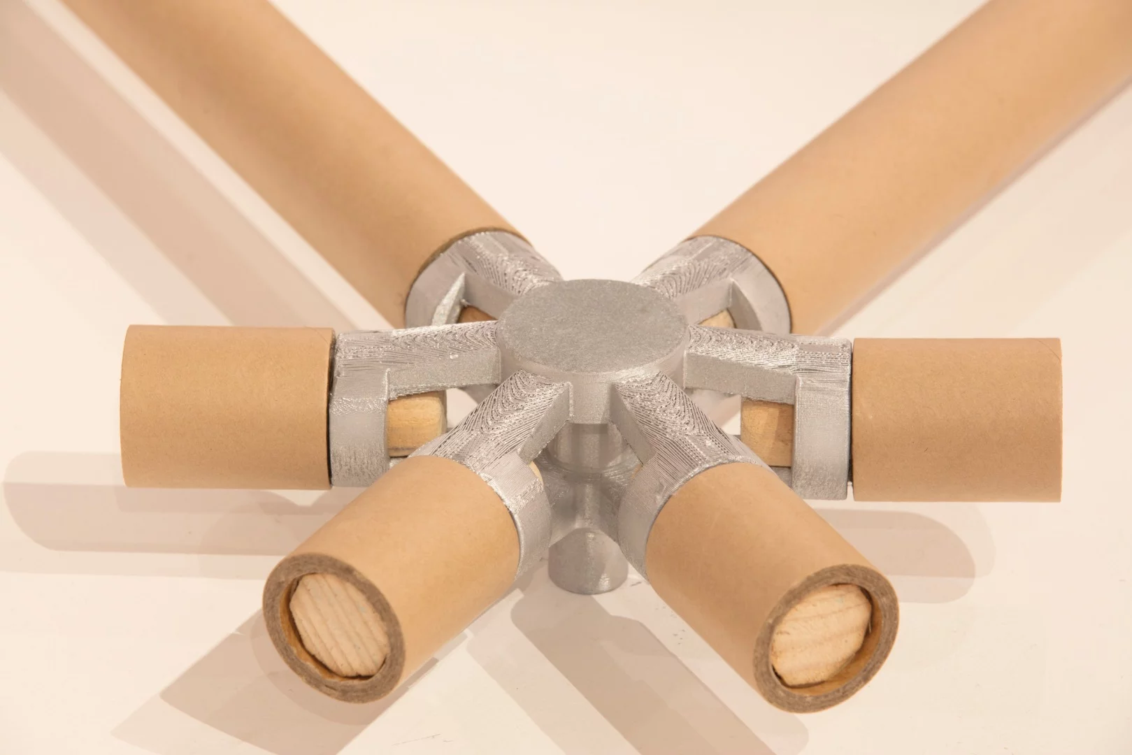 An example of the way Shigeru Ban's innovative shelters are joined together