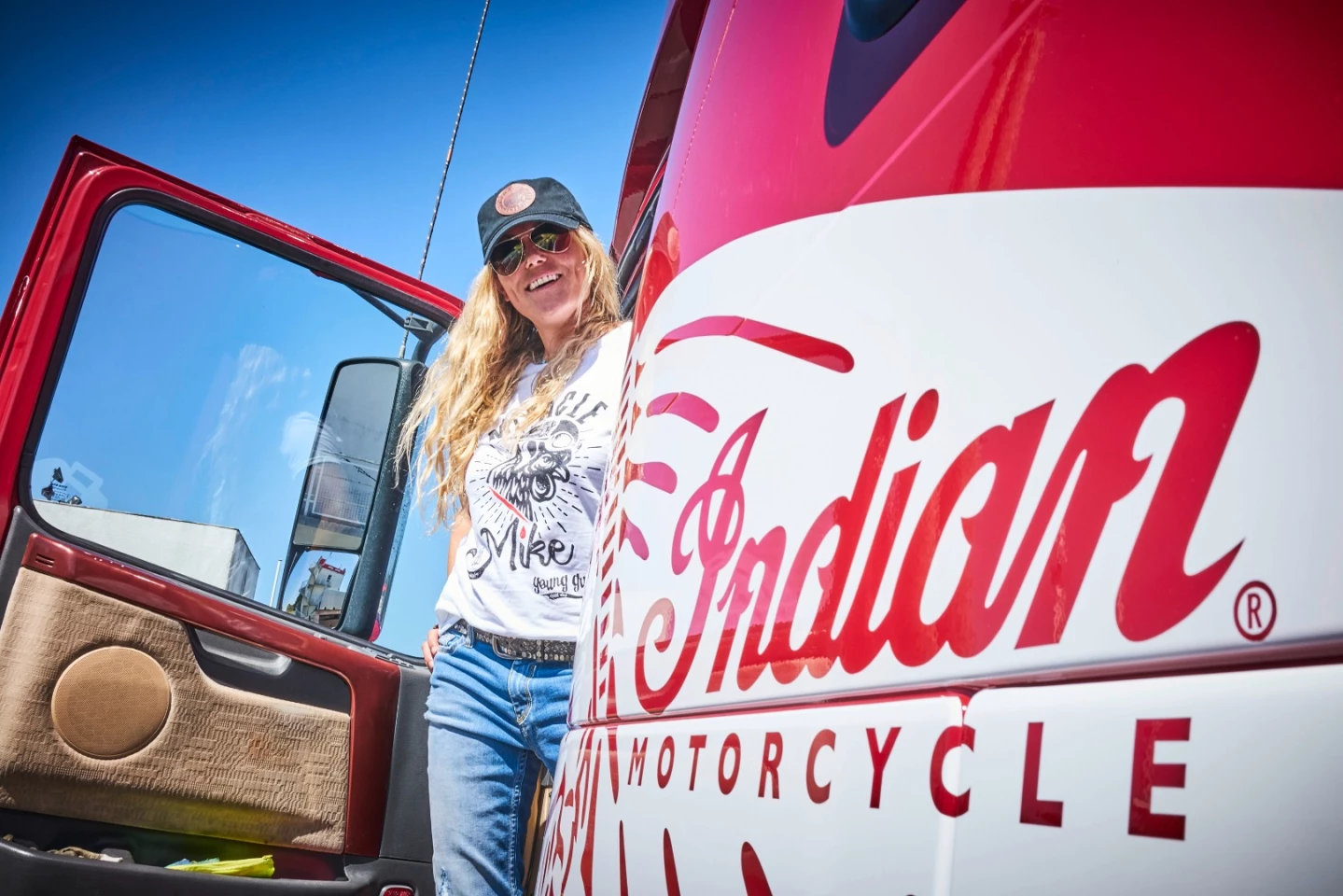 After riding officially for Suzuki, Aprilia, BMW and Munch, the 39-year-old Katja Poensgen signed to ride with Indian on June 10, 2017. Judging by the response from the crowds at her first two outings, her services will be retained.