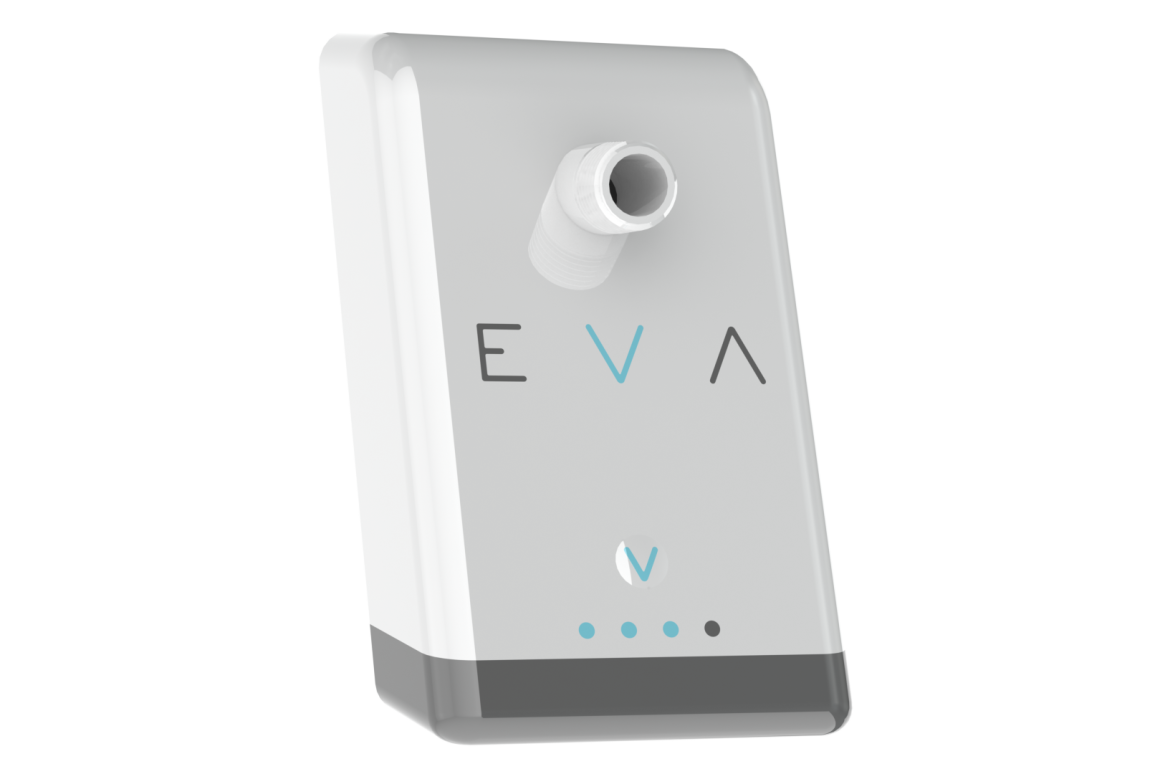 Eva smart shower head saves water by gamifying your showers