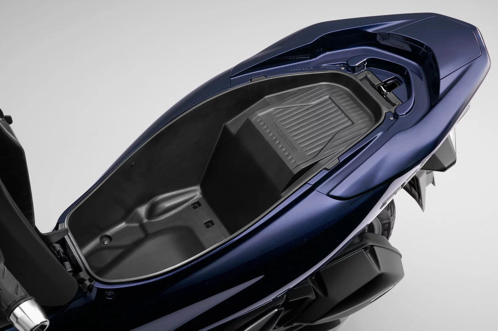 The 2018 Honda PCX hybrid offers some underseat storage space